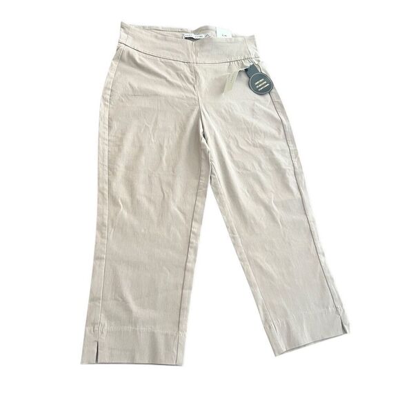 Larry Levine Sliming 369 Stretch Khaki capris Pants Size 10 - Picture 7 of 8
